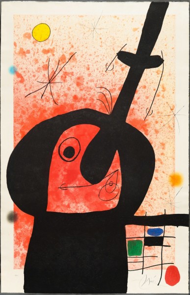 Miró Etching: LE PENSEUR PUISSANT