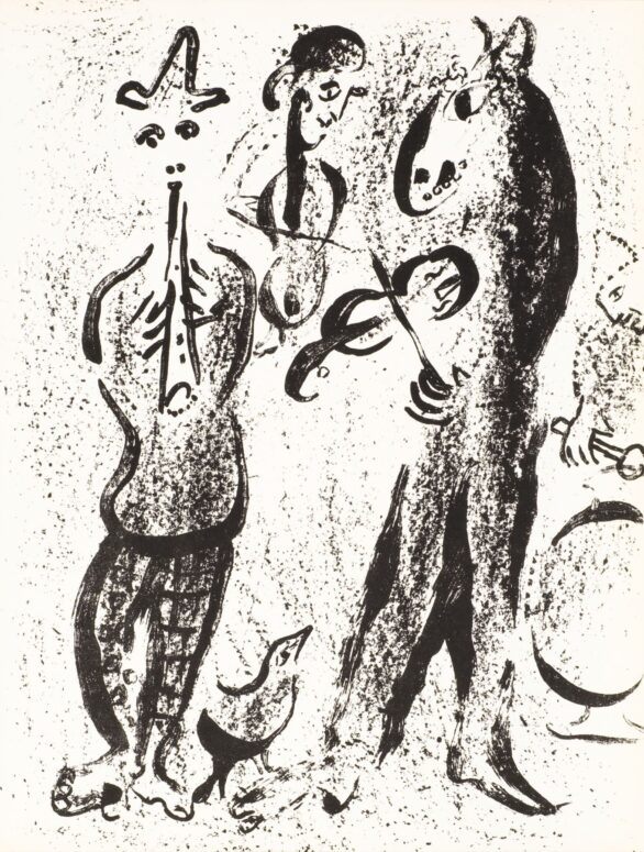 Marc Chagall lithograph LES SALTIMBANQUES