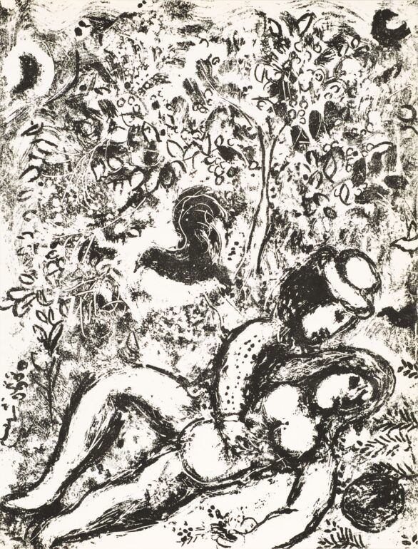 Marc Chagall lithograph LE COUPLE À L’ARBRE