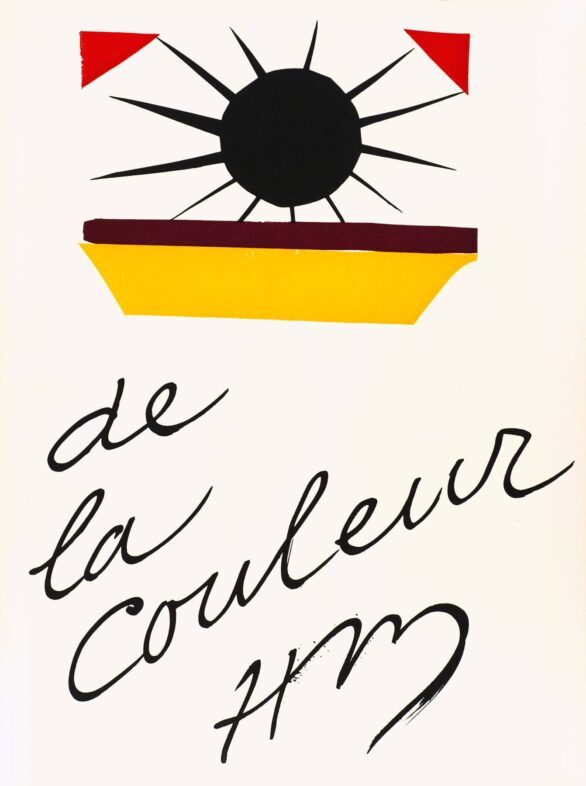 Henri Matisse lithograph DE LA COULEUR