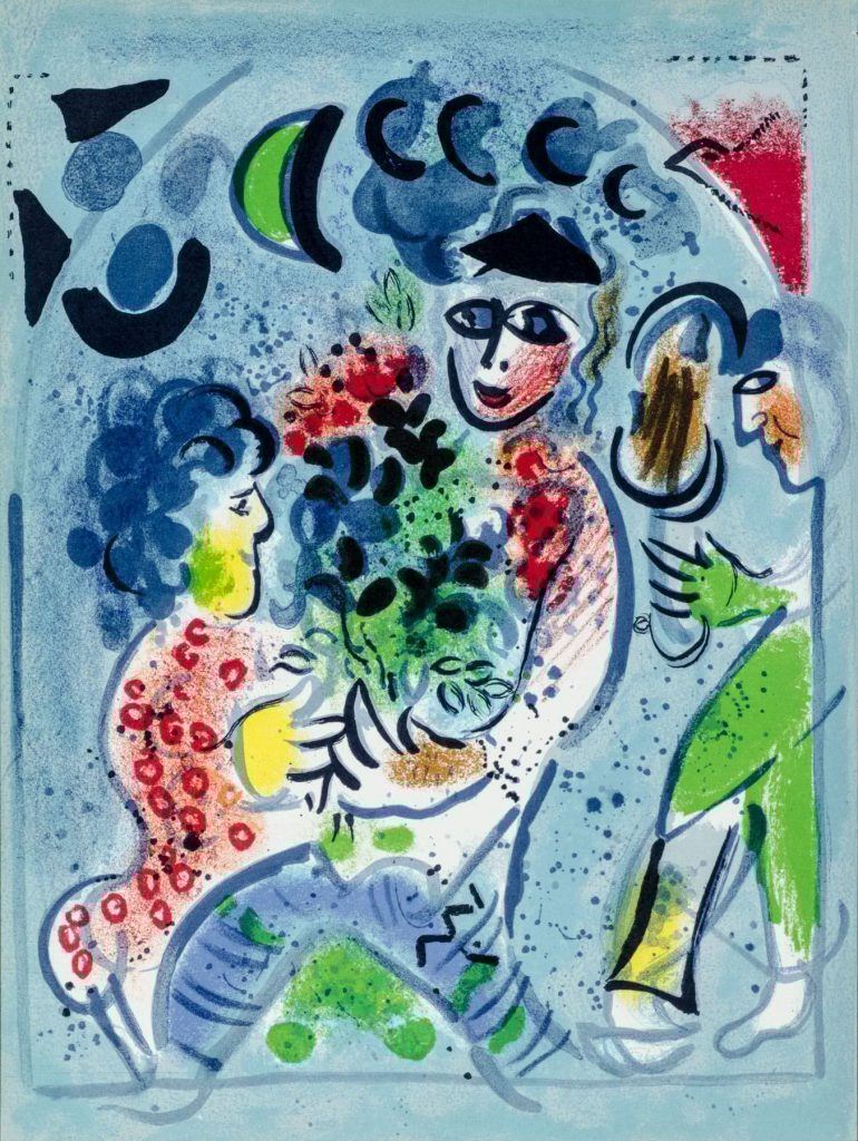 Chagall lithograph: FRONTISPIECE from Chagall Lithographs III