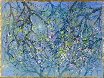 Moonlight in Blossoming Almond Grove