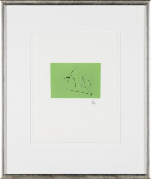 Robert Motherwell etching: HISTORY framed