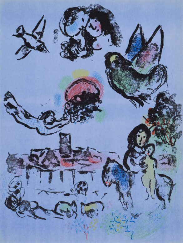Marc Chagall lithograph NOCTURNE À VENCE