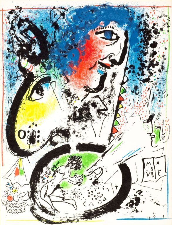 Marc Chagall lithograph AUTO-PORTRAIT