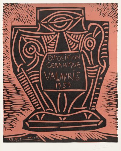Pablo Picasso linocut Exposition Céramique Vallauris