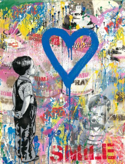 Mr. Brainwash Silkscreen & Mixed Media on Paper With All My Love