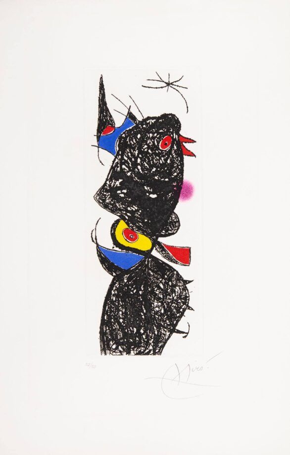 Joan Miró etching & aquatint print Le Coq de Bruyère