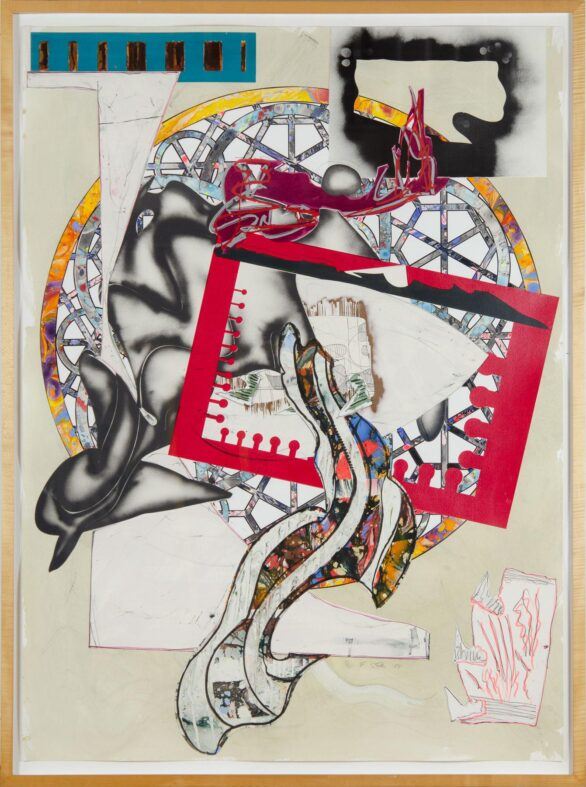 Frank Stella mixed media print The Pacific from The Waves (framed)