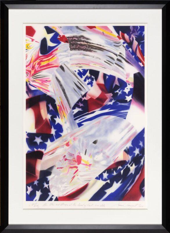 James Rosenquist lithograph The Stars and Stripes at the Speed of Light framed