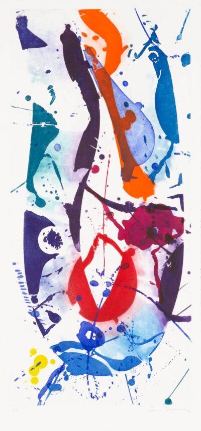 Sam Francis aquatint The Five Continents in Summertime (one of five plates; SFE-020)
