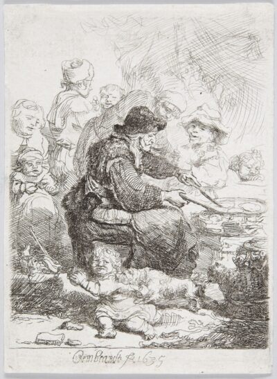 Rembrandt Van Rijn etching The Pancake Woman