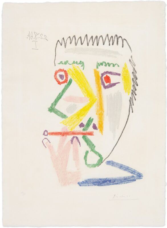 Pablo Picasso etching Fumer à la Cigarette Rouge