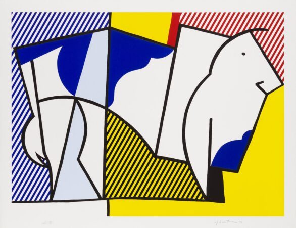 Roy Lichtenstein linocut Bull III