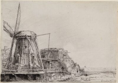 Rembrandt Van Rijn etching The Windmill
