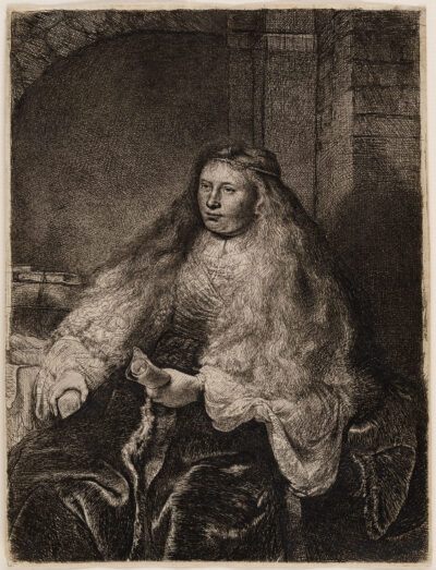 Rembrandt Van Rijn etching, engraving & drypoint The Great Jewish Bride