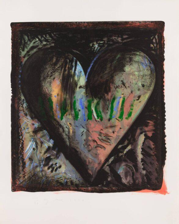 Jim Dine Print The Hand-Colored Viennese Hearts II