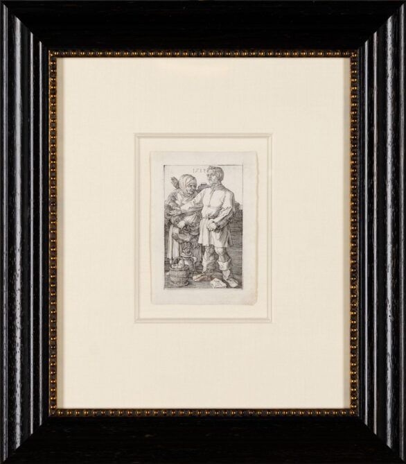 Albrecht Dürer engraving The Peasant and his Wife at Market Framed
