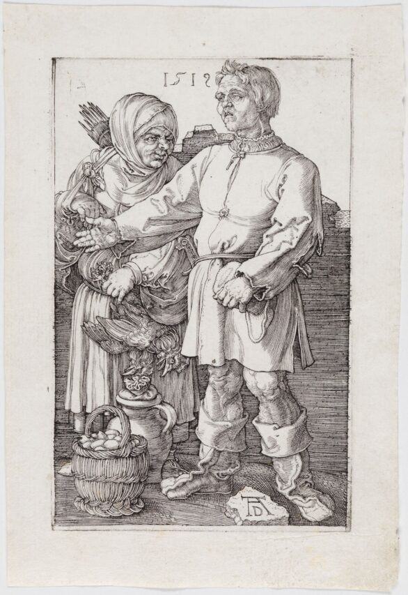Albrecht Dürer engraving The Peasant and his Wife at Market