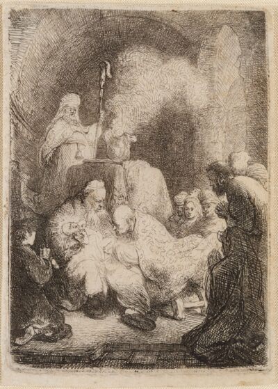 Rembrandt etching The Crucifixion: Small Plate