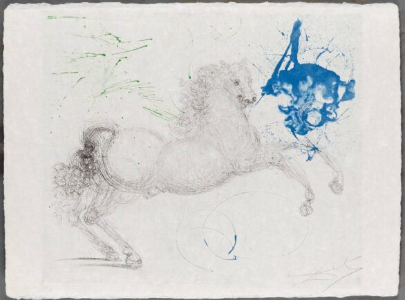 Salvador Dalí etching & aquatint Pegasus