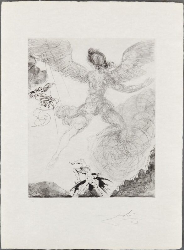 Salvador Dalí etching & aquatint Icarus