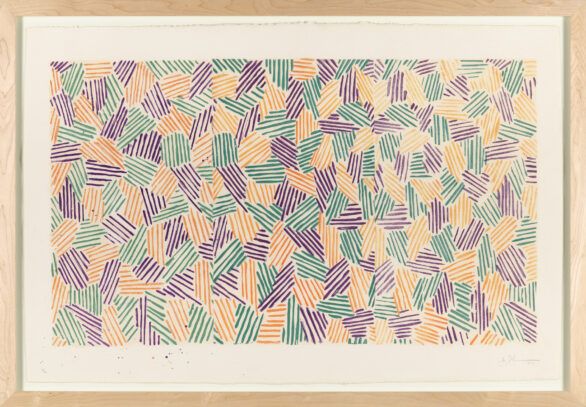 Jasper Johns lithograph, linocut, and woodcut "Scent" Framed