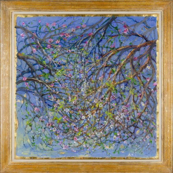 Bruno Zupan painting Flowering Branches Framed