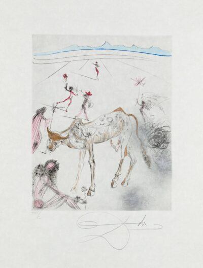Salvador Dalí etching La Vache Sacrée