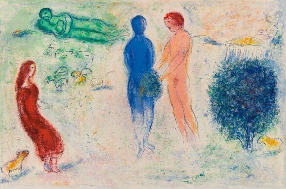 Marc Chagall Lithograph Le Jugement de Chloé