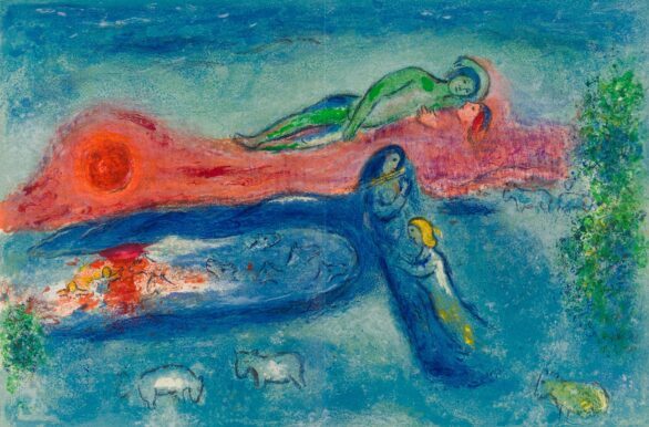 Marc Chagall Lithograph La Mort de Dorcon