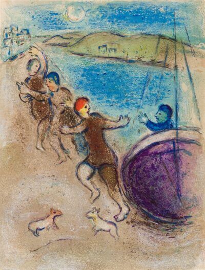 Marc Chagall Daphnis & Chloé Le jeunes Gens de Méthymne