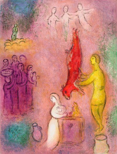 Marc Chagall Daphnis & Chloé Sacrifice aux Nymphes