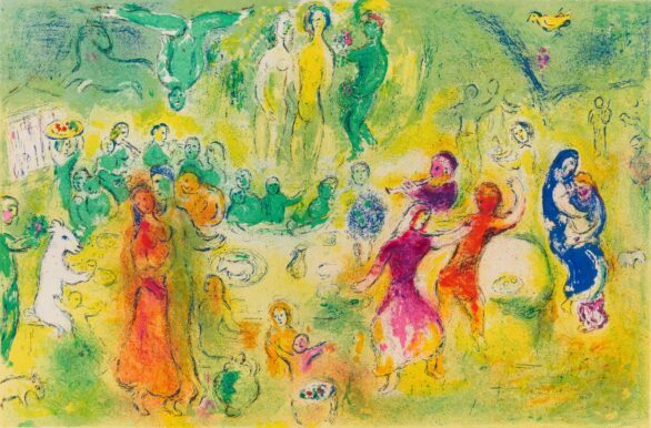 Marc Chagall Daphnis & Chloé Festin nuptial dans la Grotte des Nymphes