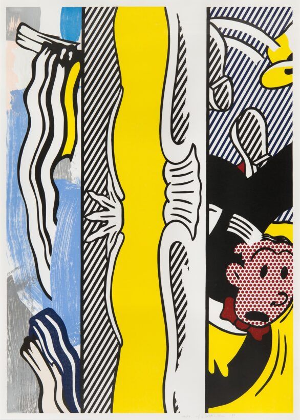 29933 . Roy Lichtenstein Print Two Paintings: Dagwood