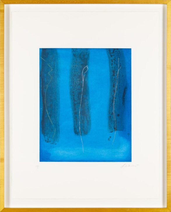 Frankenthaler aquatint Midnight, Framed