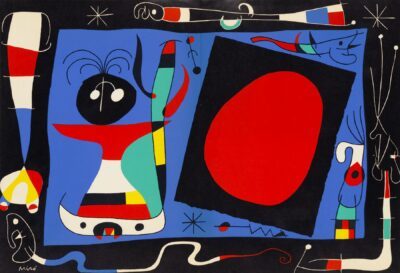 Joan Miró lithograph Femme au miroir
