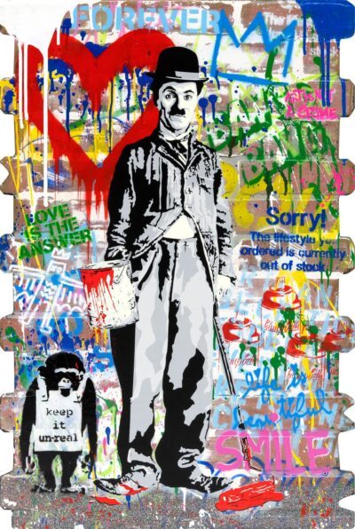 Mr. Brainwash Painting Chaplin