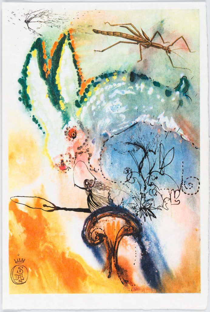 Salvador Dalí Heliogravure Down the Rabbit Hole