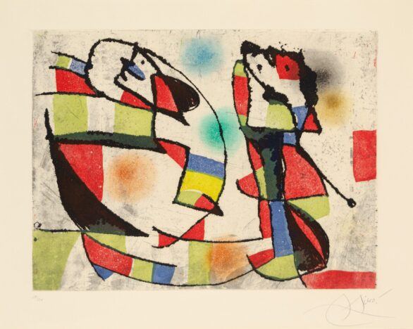 Joan Miró etching Enrajolats VI