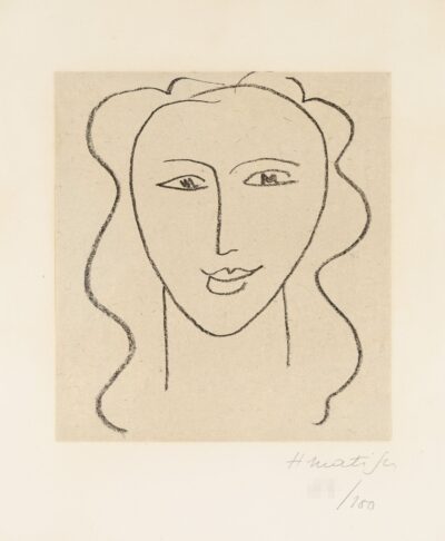 Matisse lithograph Étude pour la Vierge "Visage"