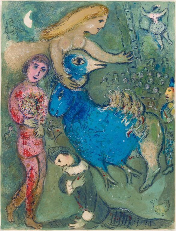 Marc Chagall Lithograph: Frontispiece from The Circus