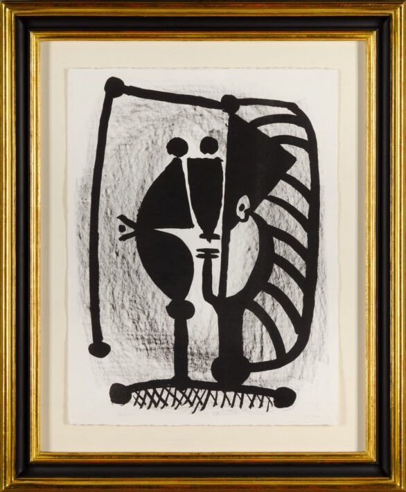Pablo Picasso lithograph, Figure, Framed