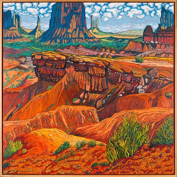 Kathleen Frank painting Monument Valley, Framed