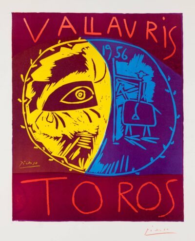 Pablo Picasso Linocut Vallauris 1956 Toros