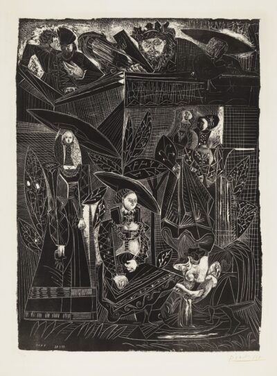 Pablo Picasso lithograph David et Bethsabee (after Lucas Cranach)