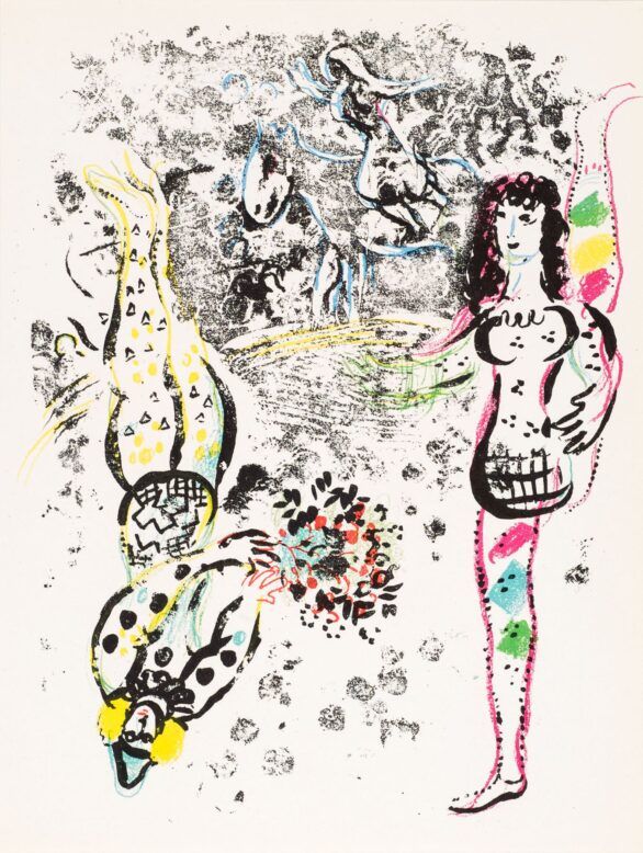 Marc Chagall lithograph "Le Jeu des Acrobates"