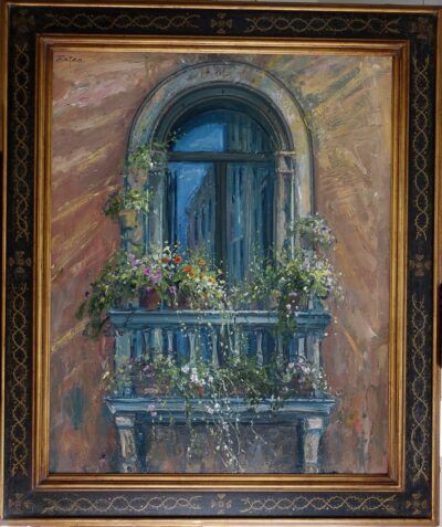 Bruno Zupan oil painting Gothic Window in Venice