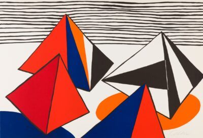 Alexander Calder lithograph Pyramids