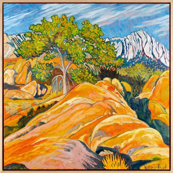 Kathleen Frank oil painting Mt. Whitney and the Tree